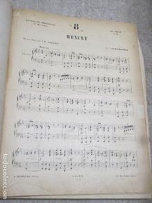 Musical scores: Menuet, de Beethoven, del Magasin des Demoiselles